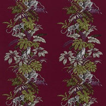 Monkeying Around Cranberry Roman Blinds